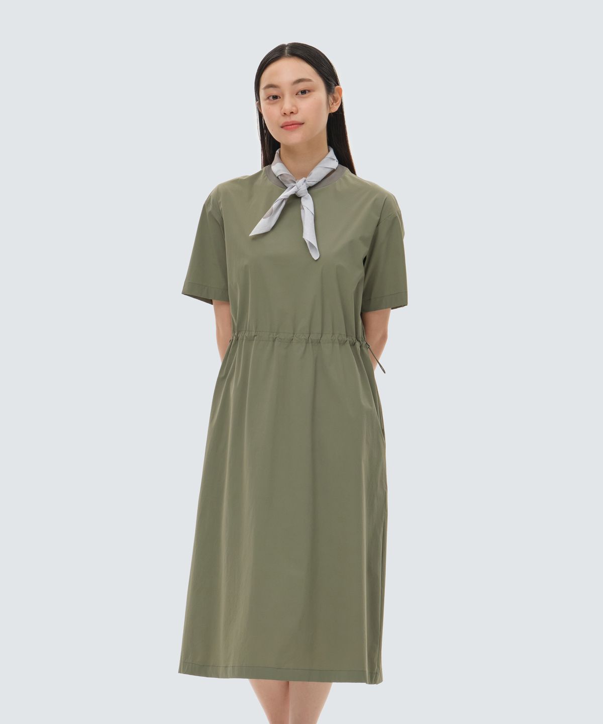 스노우피크 어패럴(SNOWPEAK APPAREL) 씬테크 여성 우븐 원피스 Olive (S24MWSOP31)