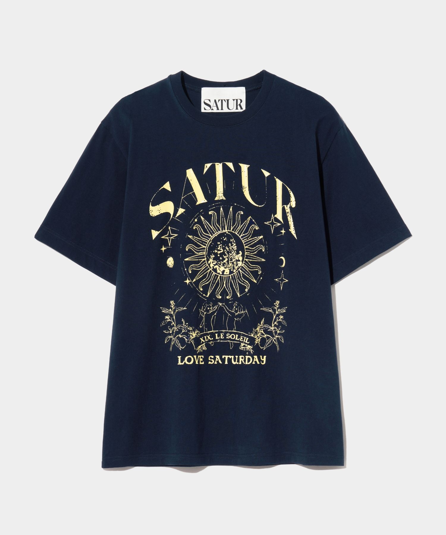Tシャツ・カットソー SATUR Tarot Graphic Short Sleeve T-Shirt Classic Navy MUSINSA | SATUR Taro graphic short-sleeved T-shirt classic navy