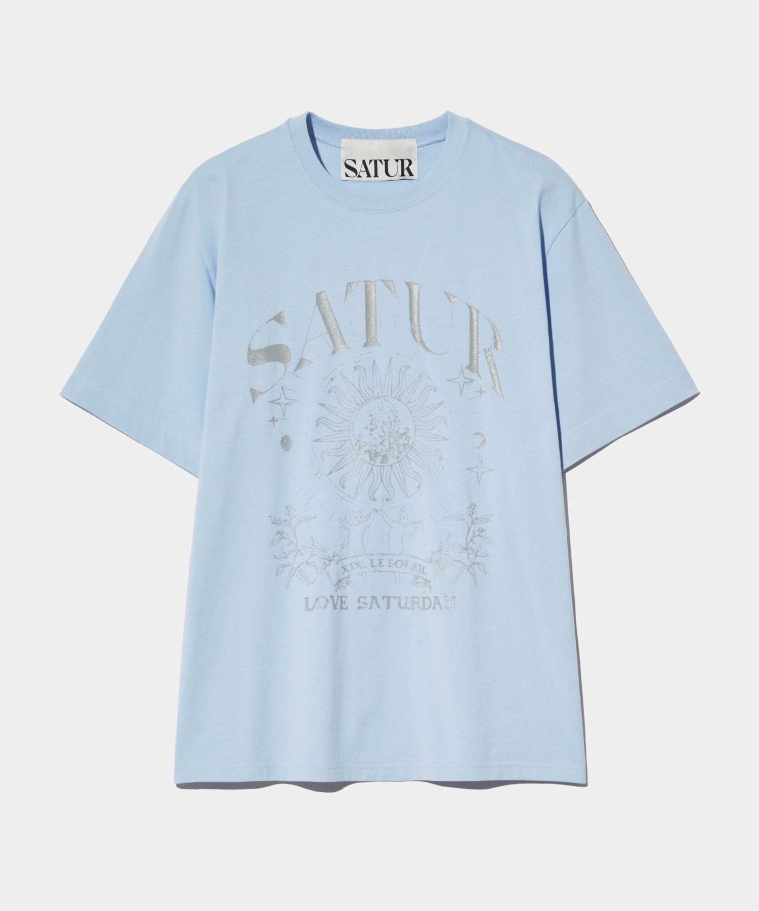Tシャツ・カットソー SATUR Tarot Graphic Short Sleeve T-Shirt Light Blue MUSINSA | SATUR Taro graphic short-sleeved T-shirt light blue