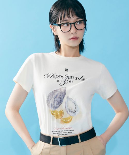 ★送料・関税込★SATUR★Oyster Graphic T-Shirt★ MUSINSA公式 | SATUR Oyster Graphic Short-sleeved T-shirt