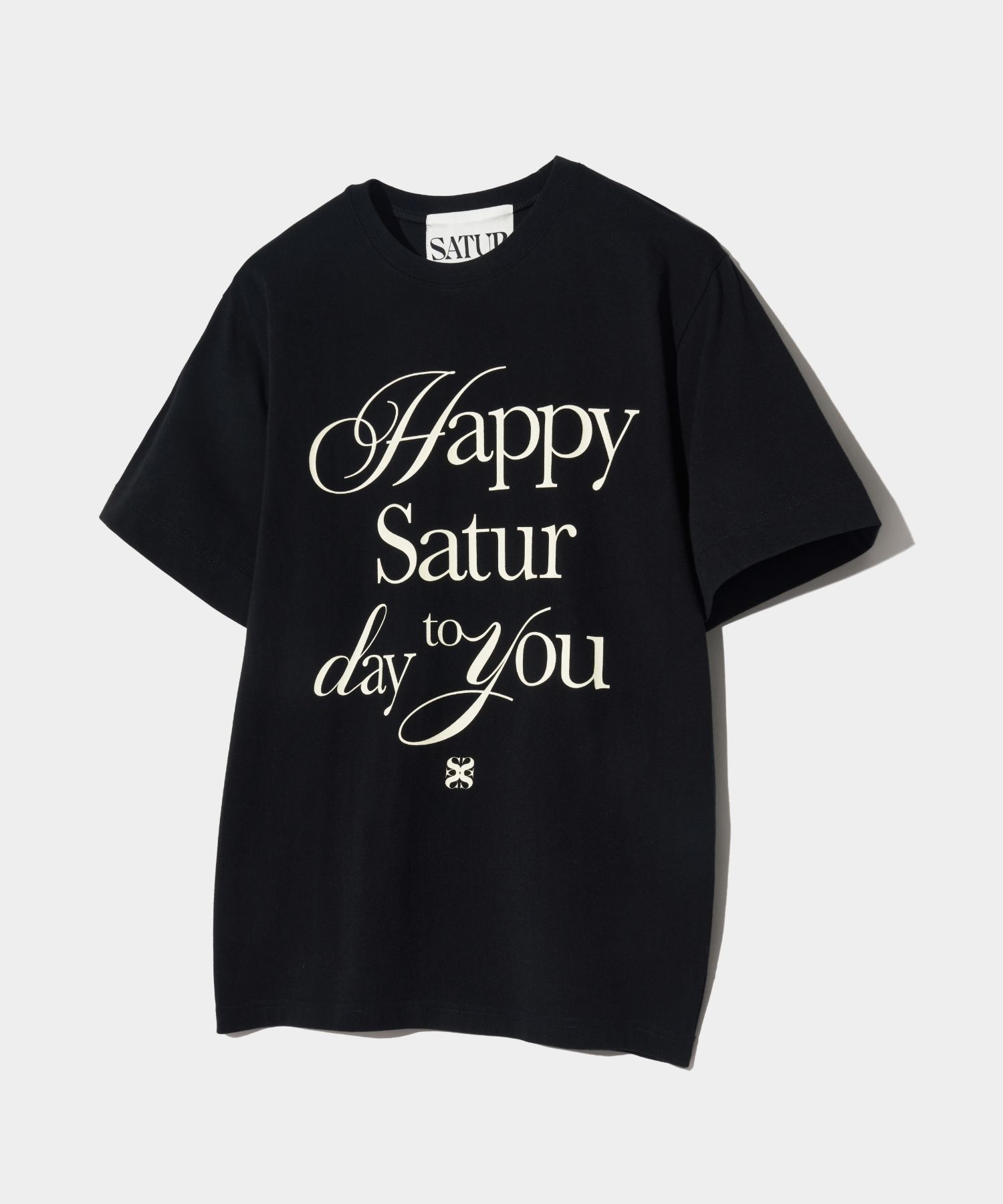 ★人気★【SATUR】★Happy Saturday Typo Graphic T-Shir.t★ MUSINSA | SATUR Happy Saturday typo graphic short-sleeved T