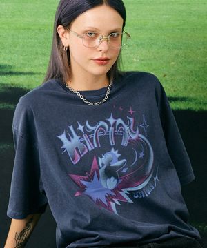 히릿 스타 피그먼트 반팔 티셔츠 다이브 블루