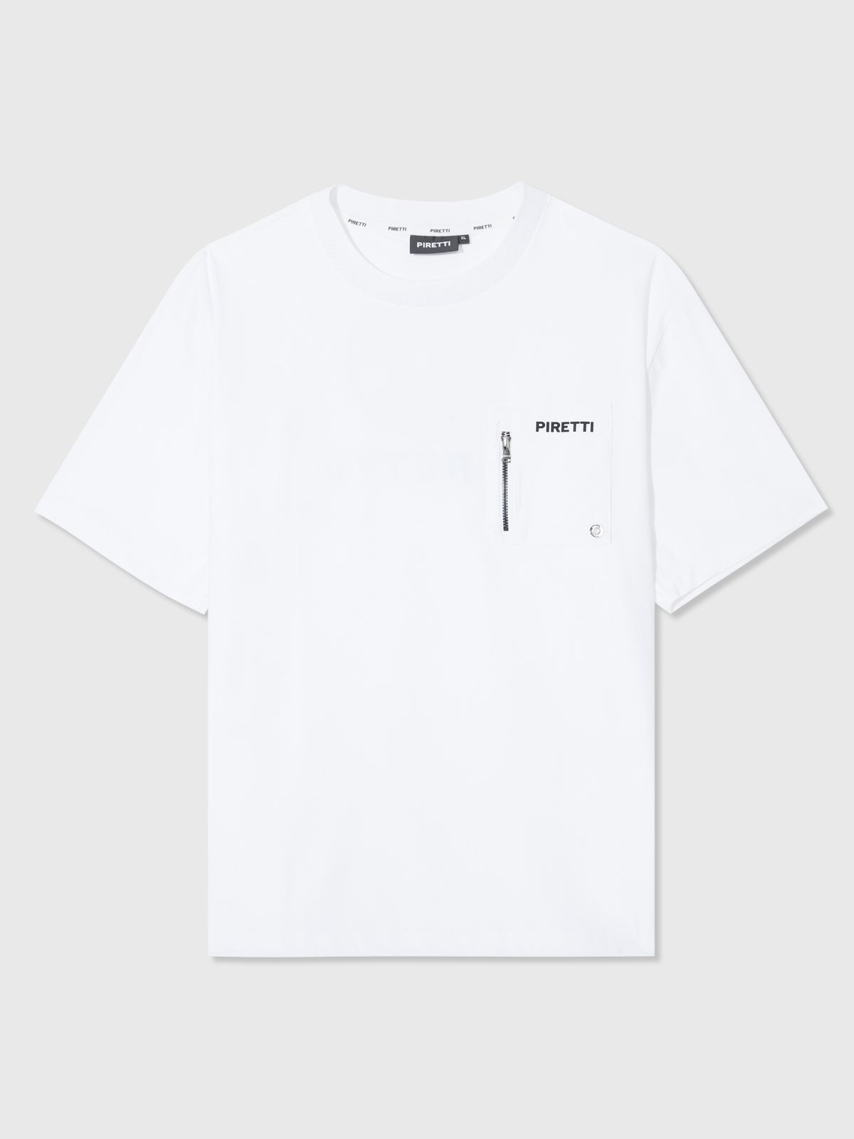 피레티(PIRETTI) 엘리트 트리코트 라운드 티셔츠 M_White