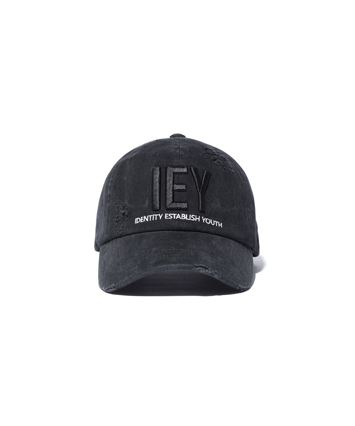 이에이(IEY) GRAN LOGO VINTAGE BALL CAP Black