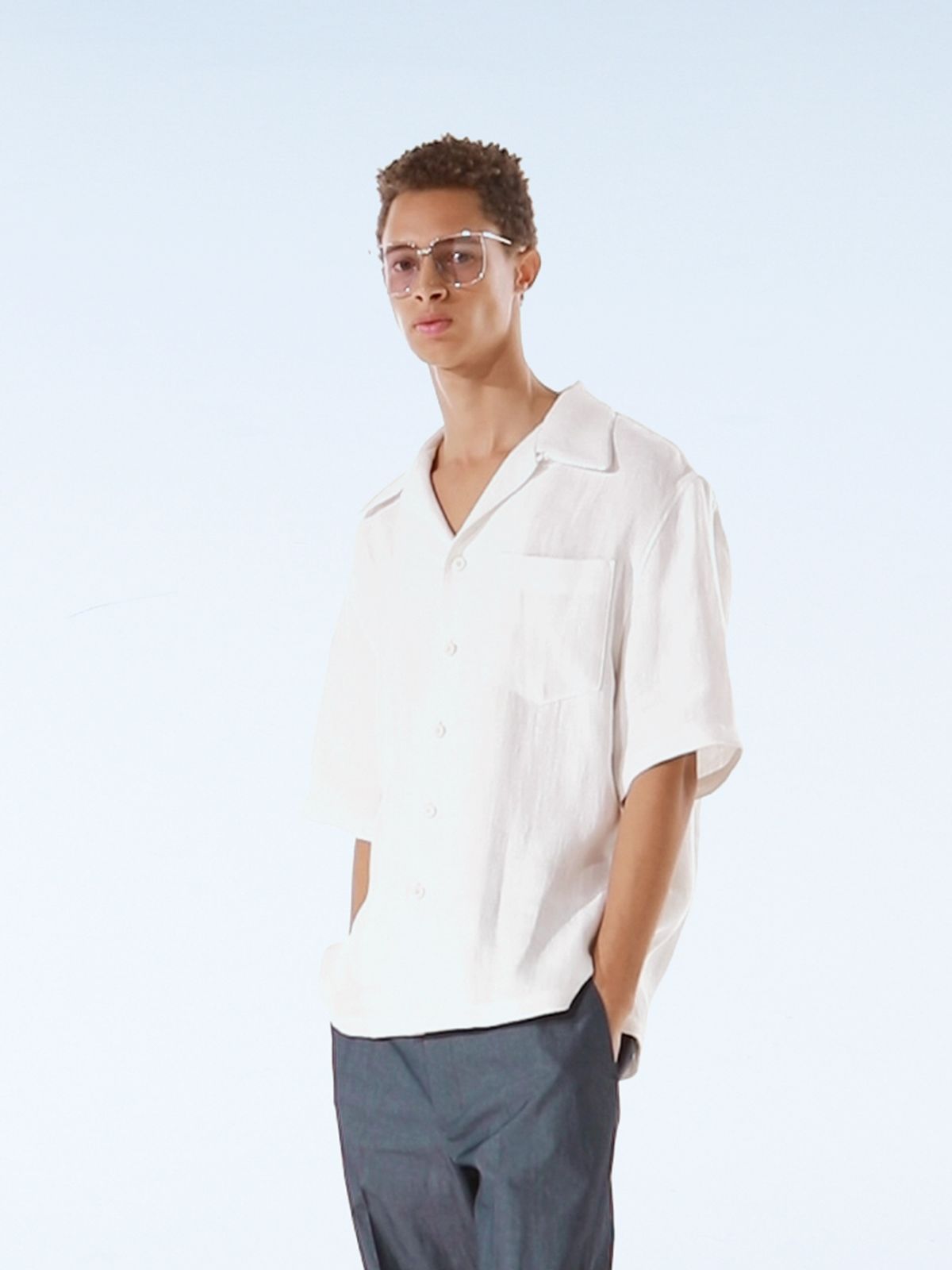 더발론(THE BALLON) MENS LINEN PIQUE SHIRT