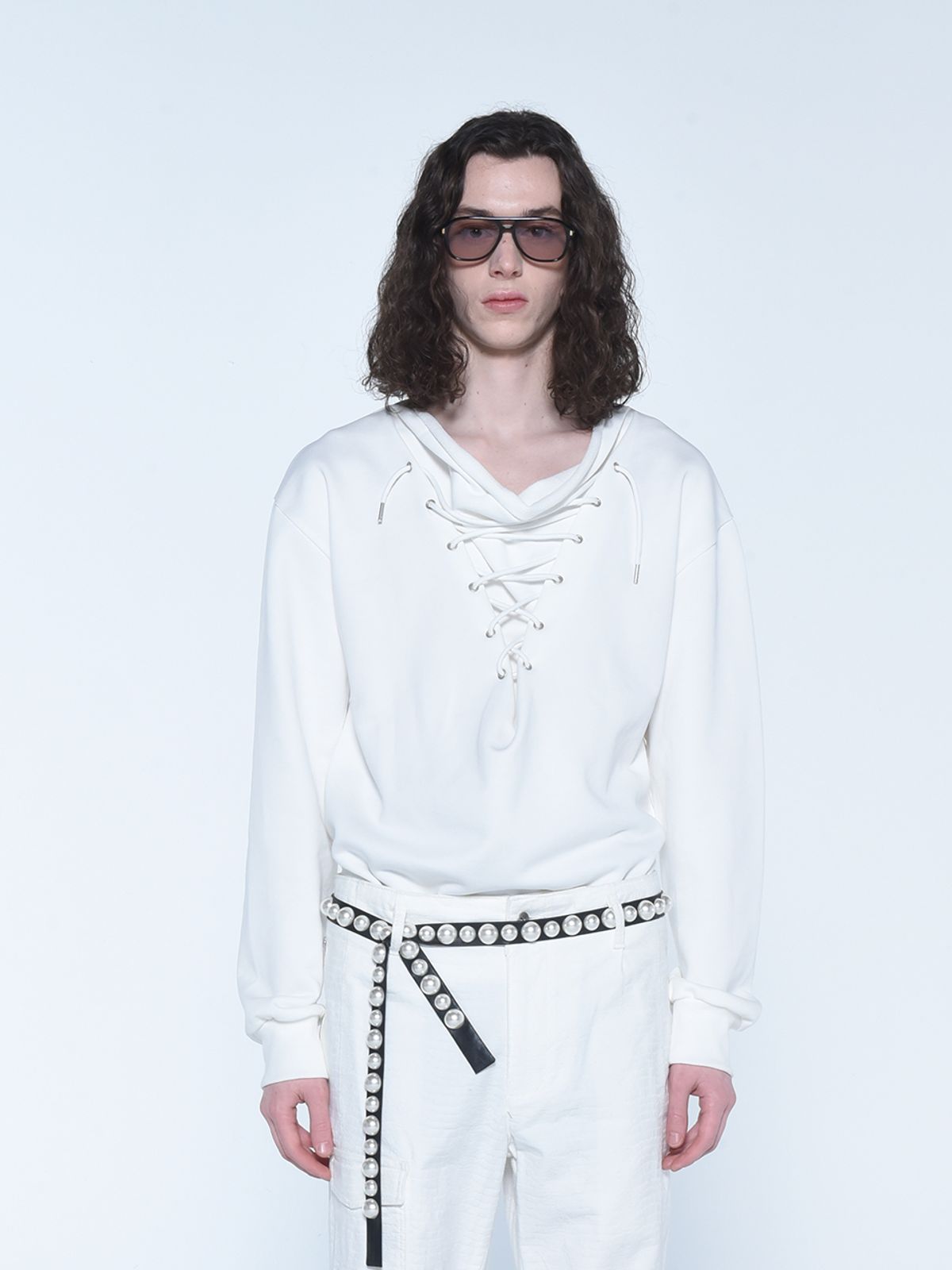 더발론(THE BALLON) MENS LACE UP SWEATSHIRT