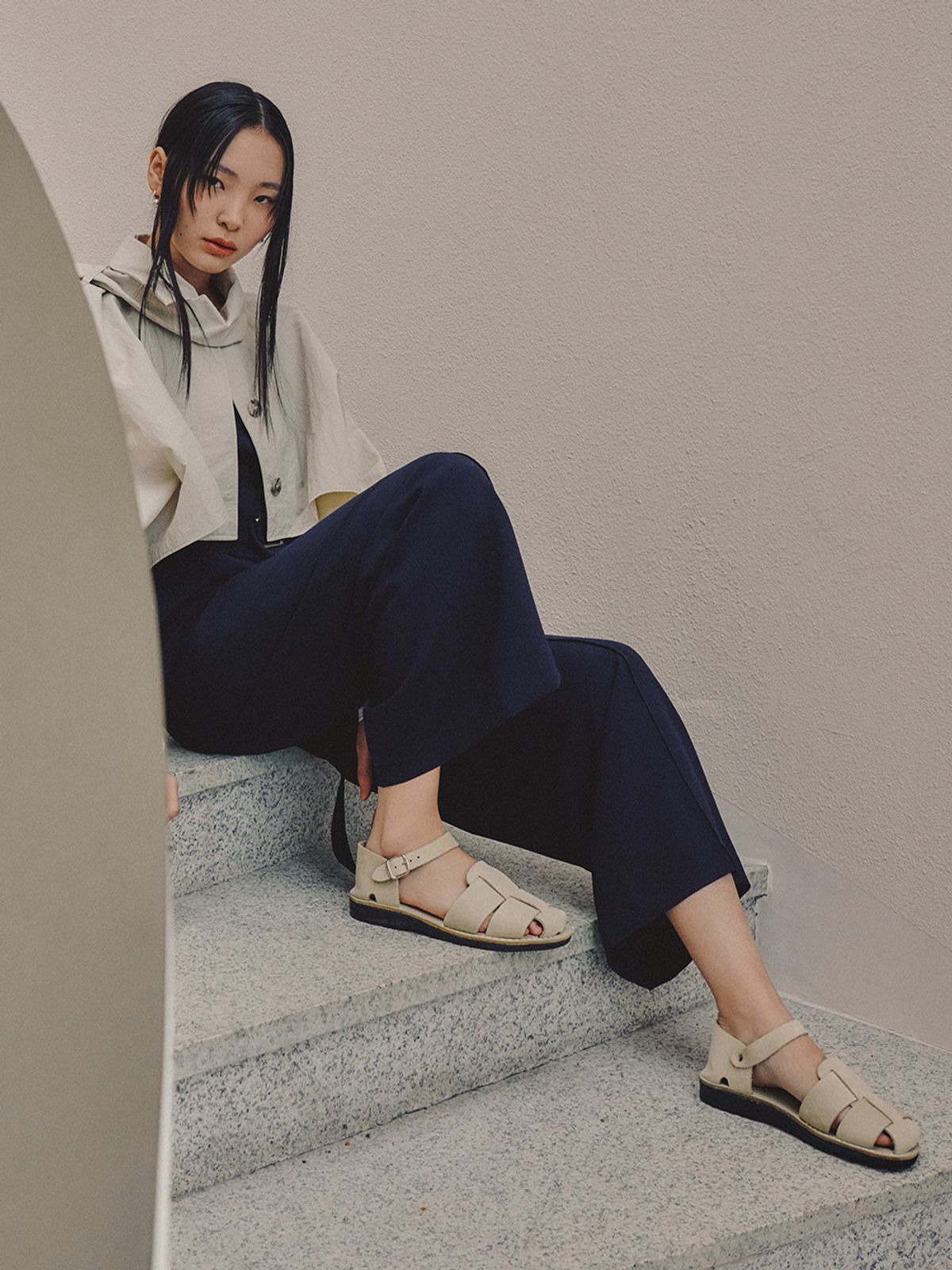 예루살렘 샌들(JERUSALEM SANDALS) 1070N GEMMA-WHITE NUBUCK (젬마 누벅)