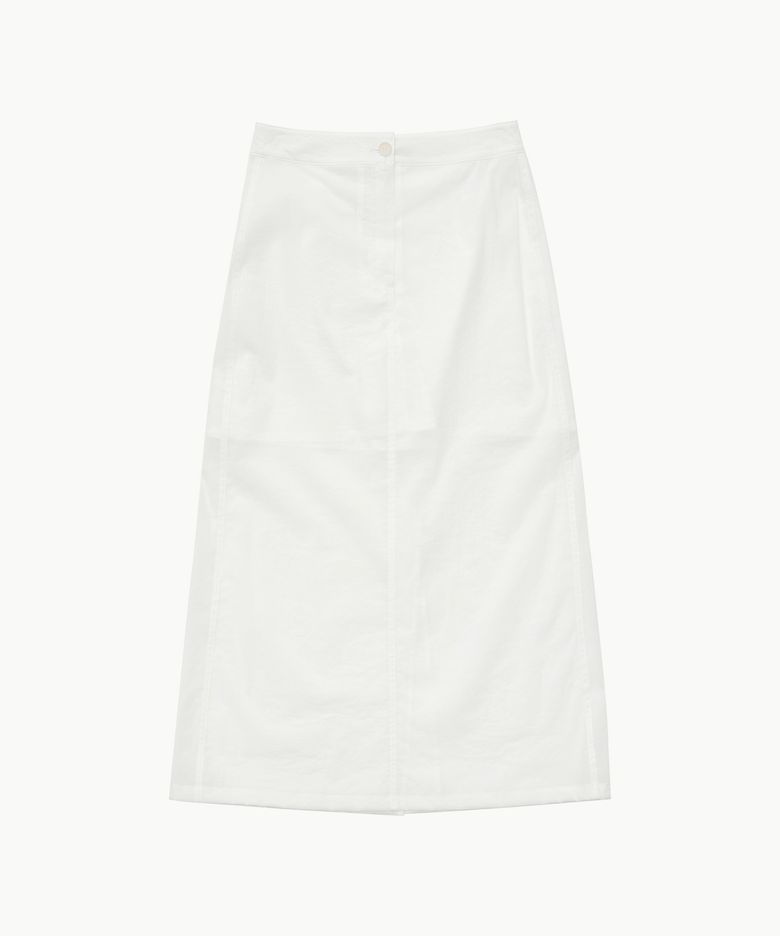 SHEER LONG SKIRT_WHITE