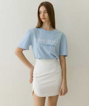 DRAW SIDE TULIP SKIRT WHITE