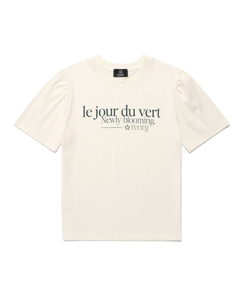 DRAW BLOOMING PUFF T-SHIRTS CREAM