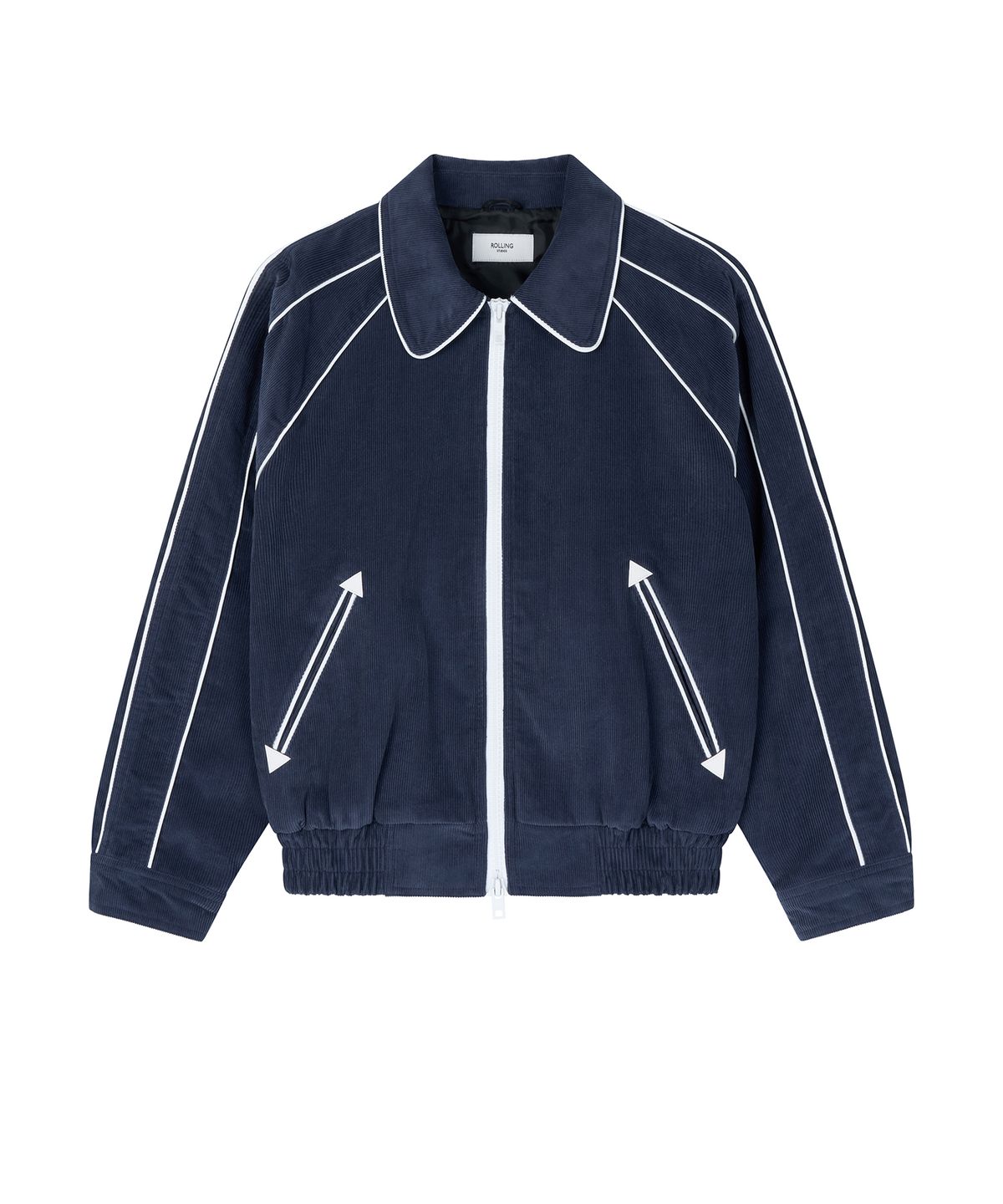 롤링스튜디오(ROLLINGSTUDIOS) PIPED BLOUSON JACKET CORDUROY NAVY