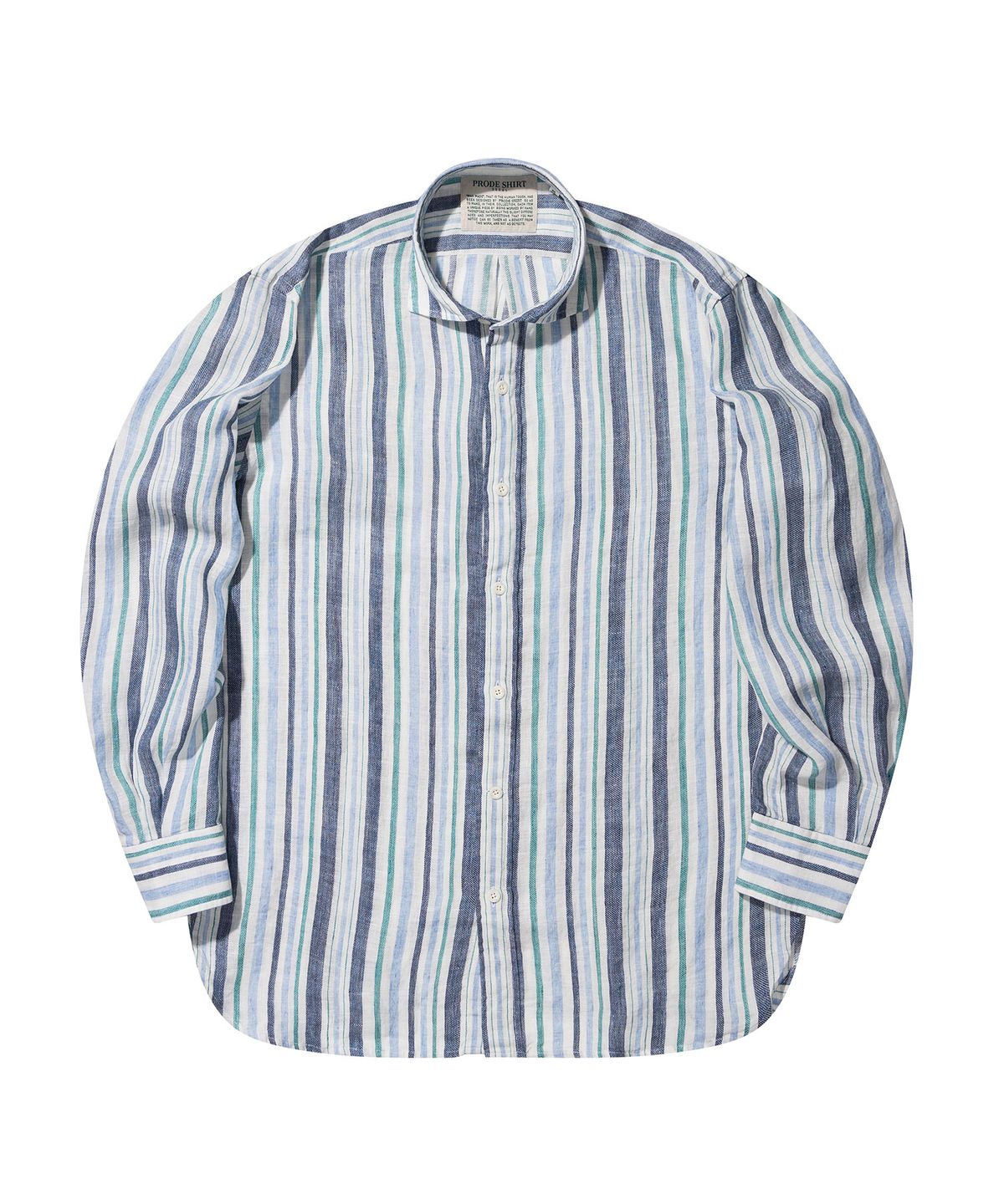 프로드셔츠(PRODESHIRT) 몰타 스트라이프 린넨 셔츠 (블루)