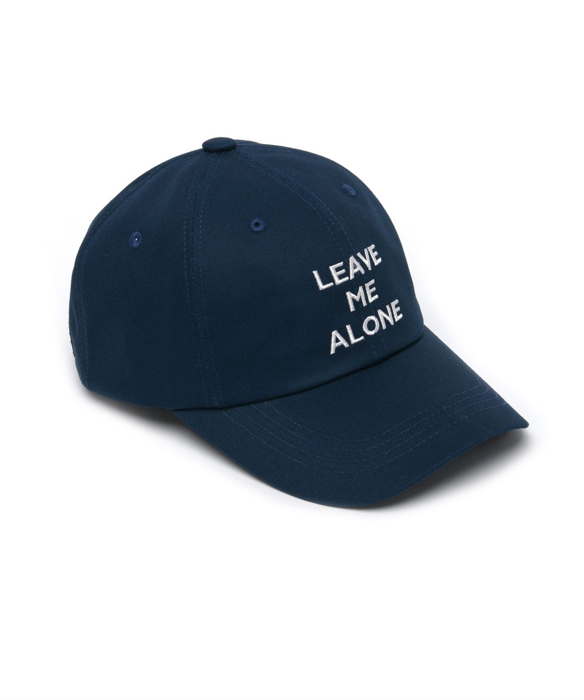 롤링스튜디오(ROLLINGSTUDIOS) LEAVE ME ALONE EMBROIDERED BALL CAP NAVY