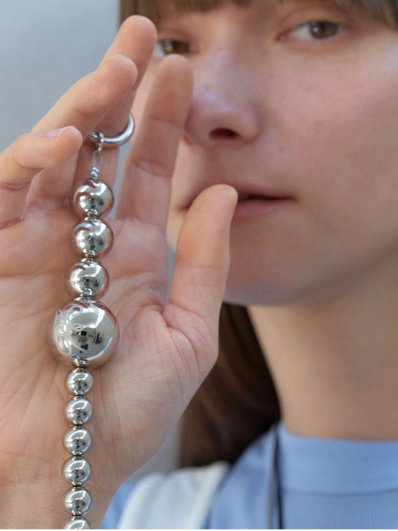 Moon Ball Key Ring_Silver