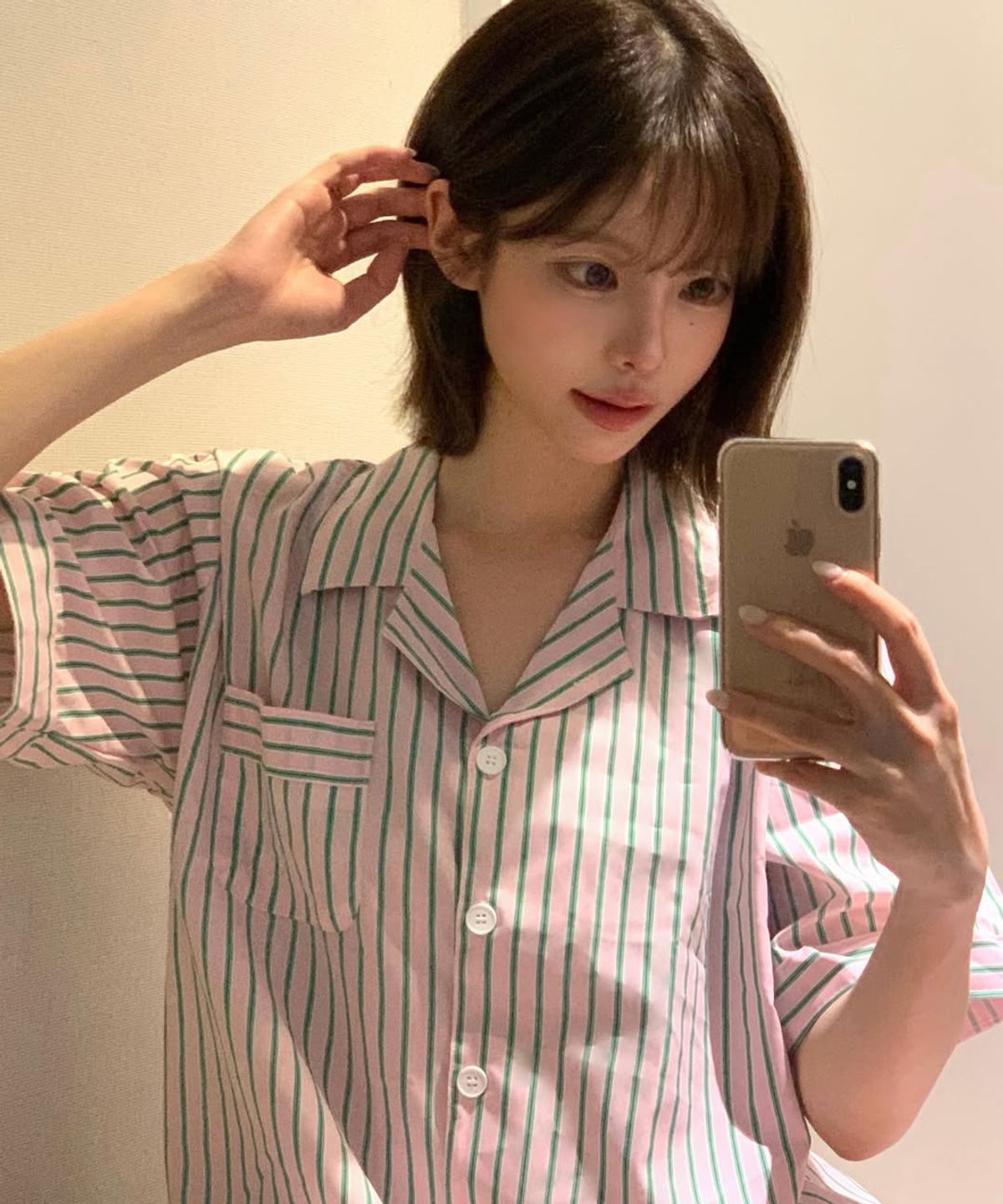 오프아워(OFFHOUR) 자이푸르 반팔 잠옷 세트