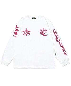 ESCF 스타 로고 프린트 롱슬리브 화이트