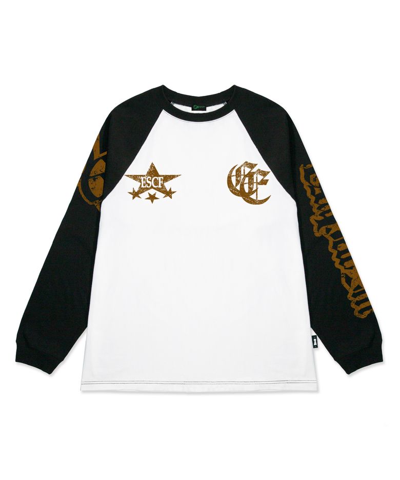 ESCF 스타 로고 프린트 롱슬리브 블랙