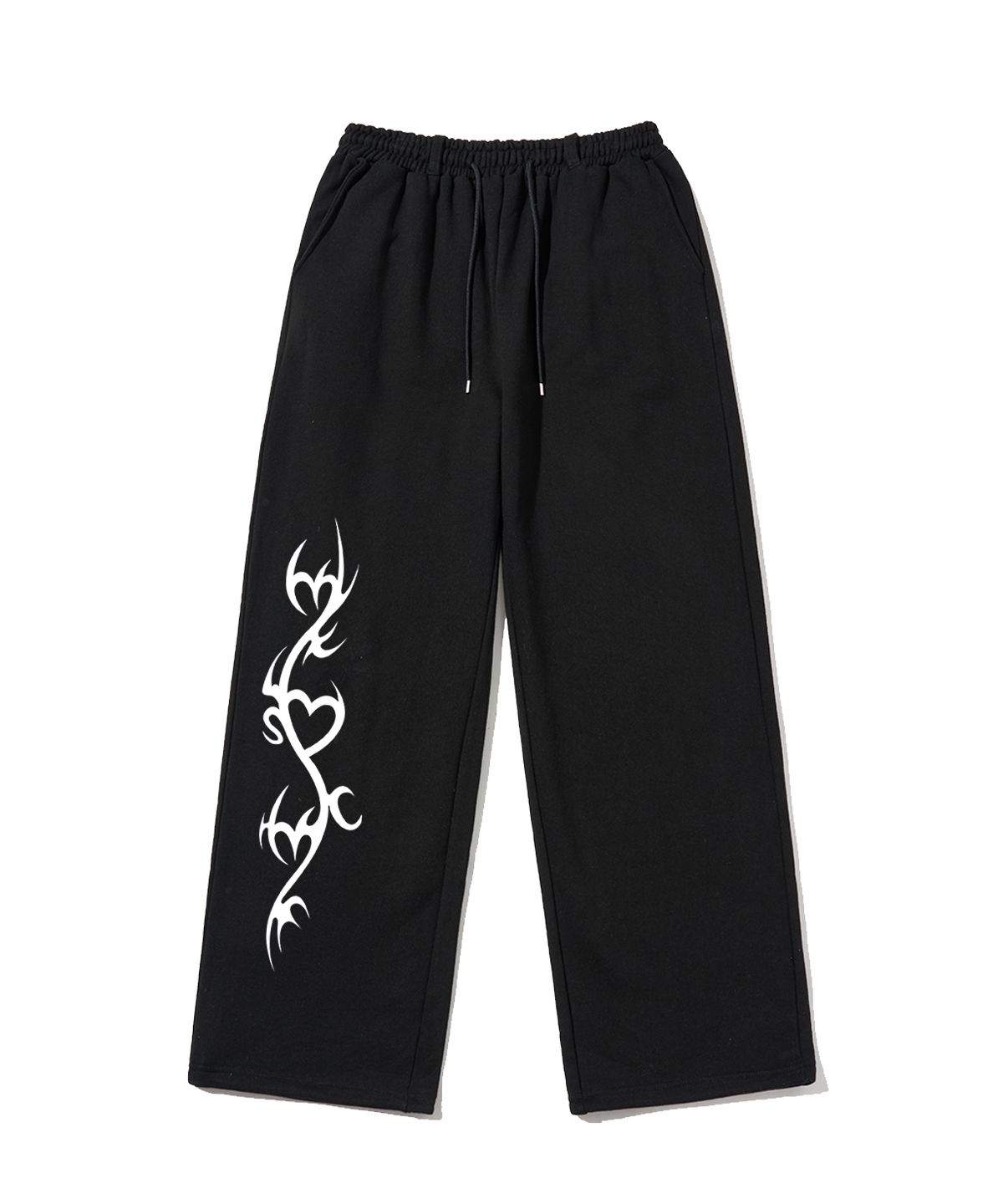 Sweatpants With Print Worldwide Crotch Print Split Hem Gusset