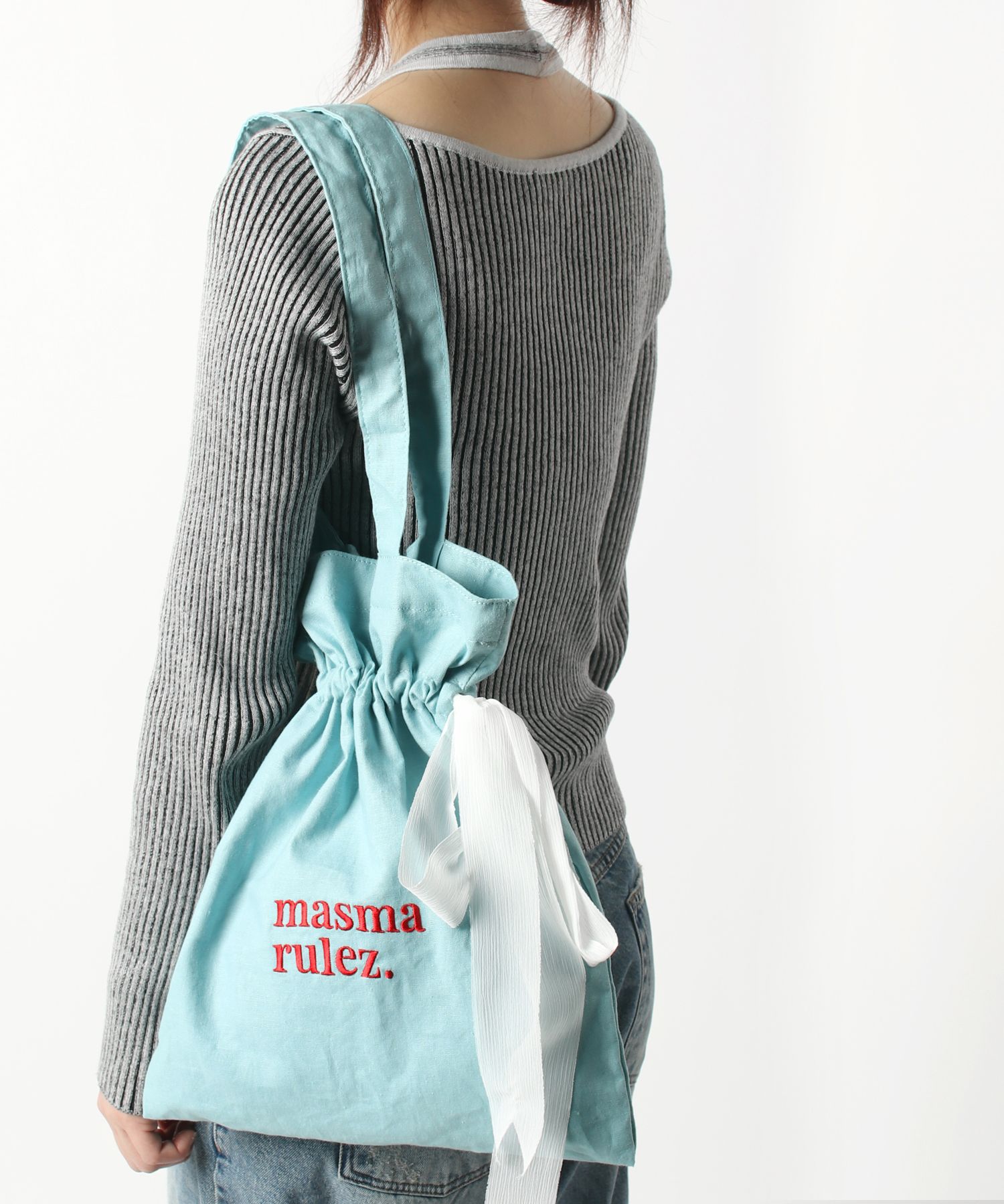★masmarulez★ Ribbon eco bagmint MUSINSA | MASMARULEZ Ribbon eco bag_mint