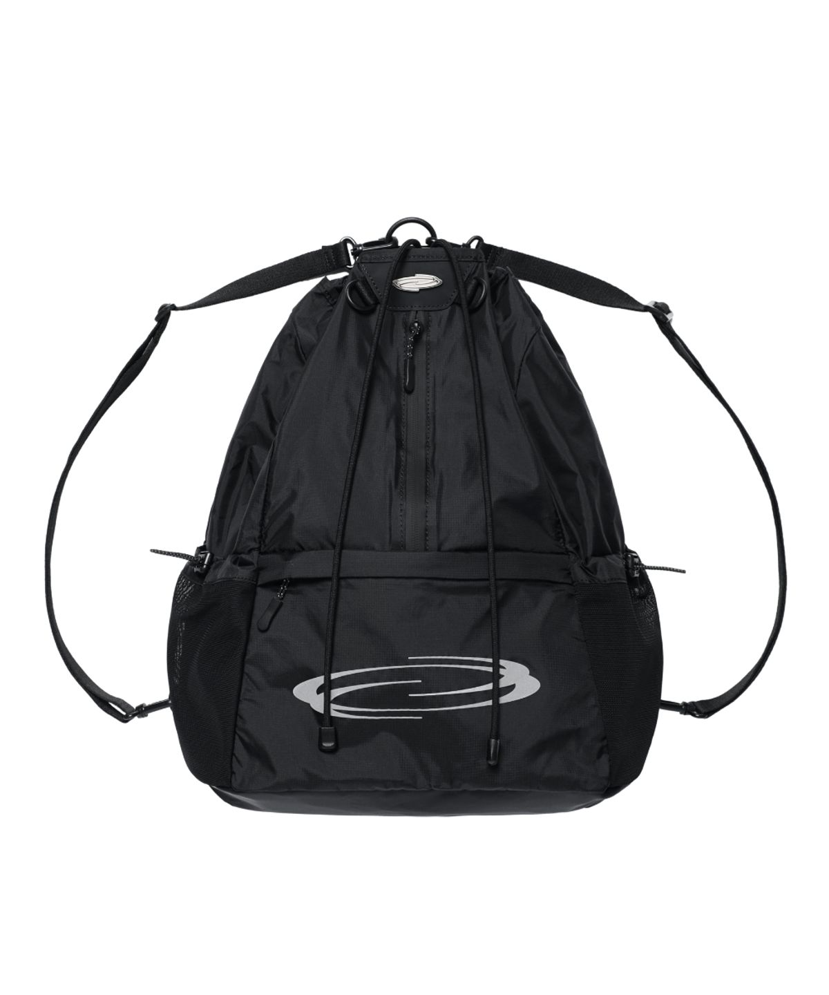오프닝프로젝트(OPENING PROJECT) Mesh Pocket String Bag - Black