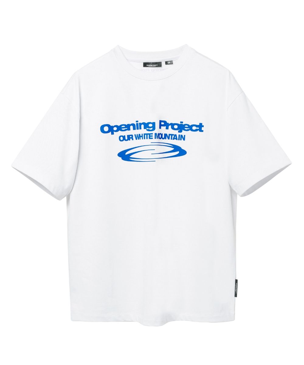 MUSINSA公式 | OPENING PROJECT Identity T Shirt - White/Blue