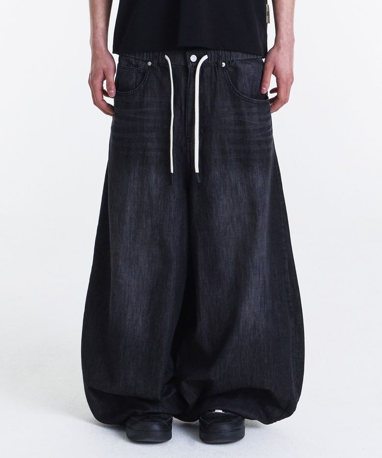 SUMMER VACATION BALLOON PANTS (WASHED GREY)