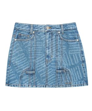 캐릭터 패치 미니 스커트