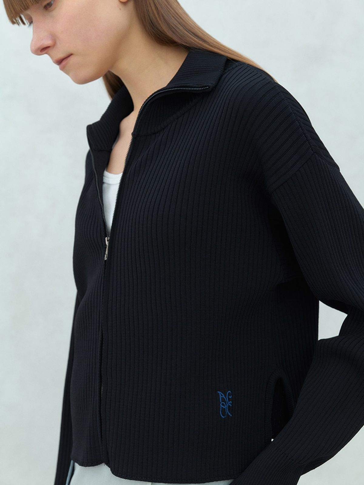 아코크(ACOC) Valley Rib Cardigan_Black