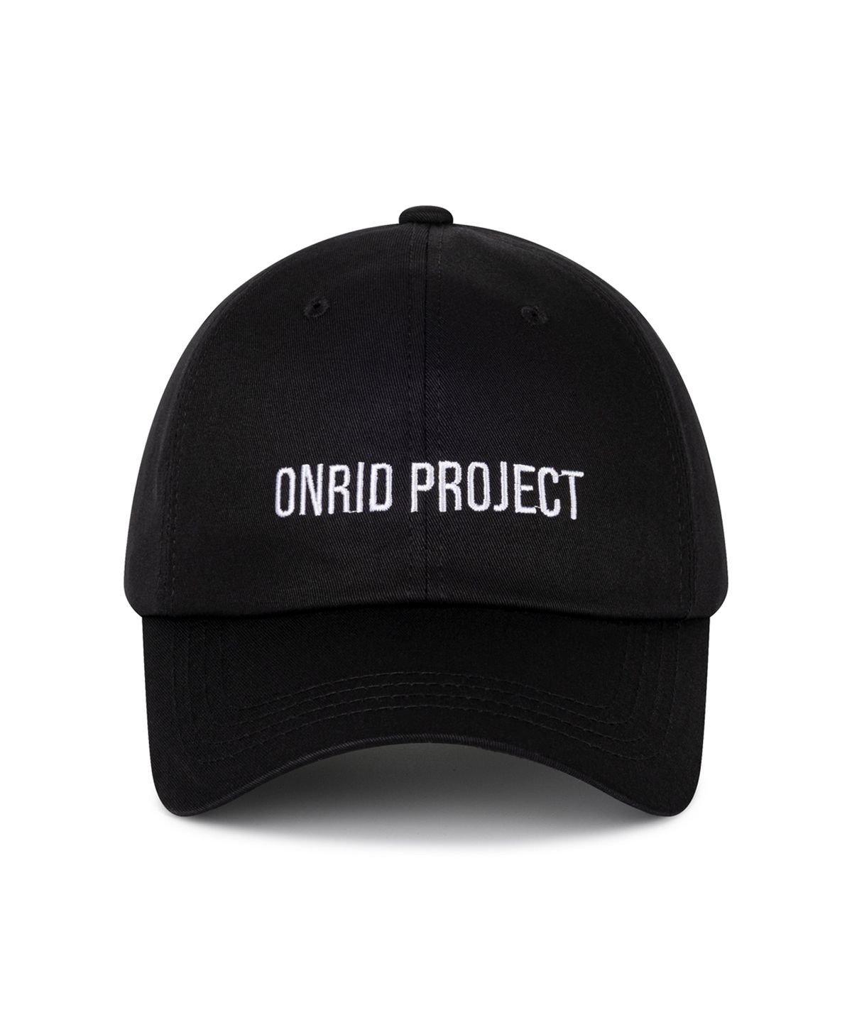 온리드프로젝트(ONRIDPROJECT) 에센셜 로고 볼캡 - 블랙