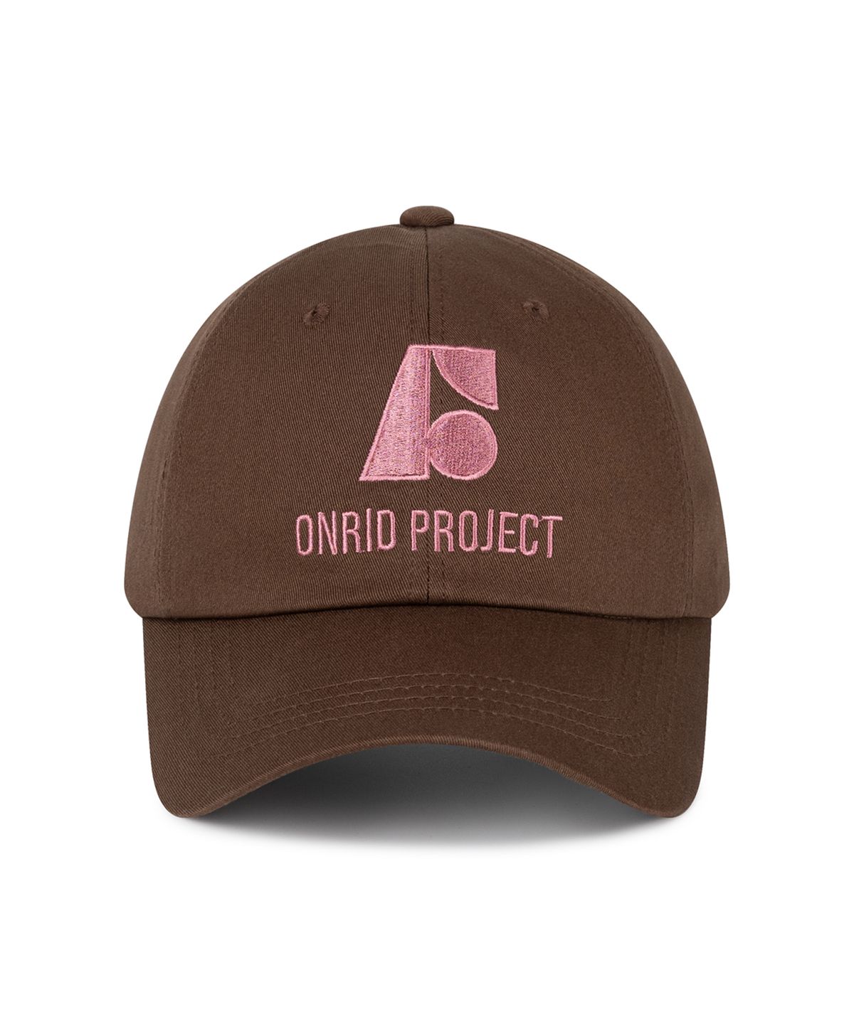 온리드프로젝트(ONRIDPROJECT) 에센셜 심볼 볼캡 - 브라운 핑크