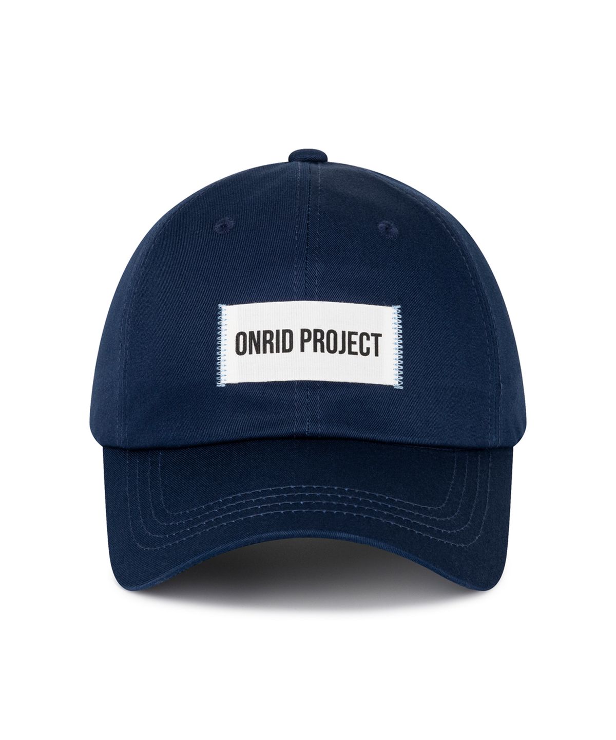온리드프로젝트(ONRIDPROJECT) 로고 라벨 볼캡 - 네이비