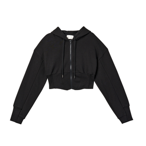 CORSET JERSEY HOODIE (BLACK)