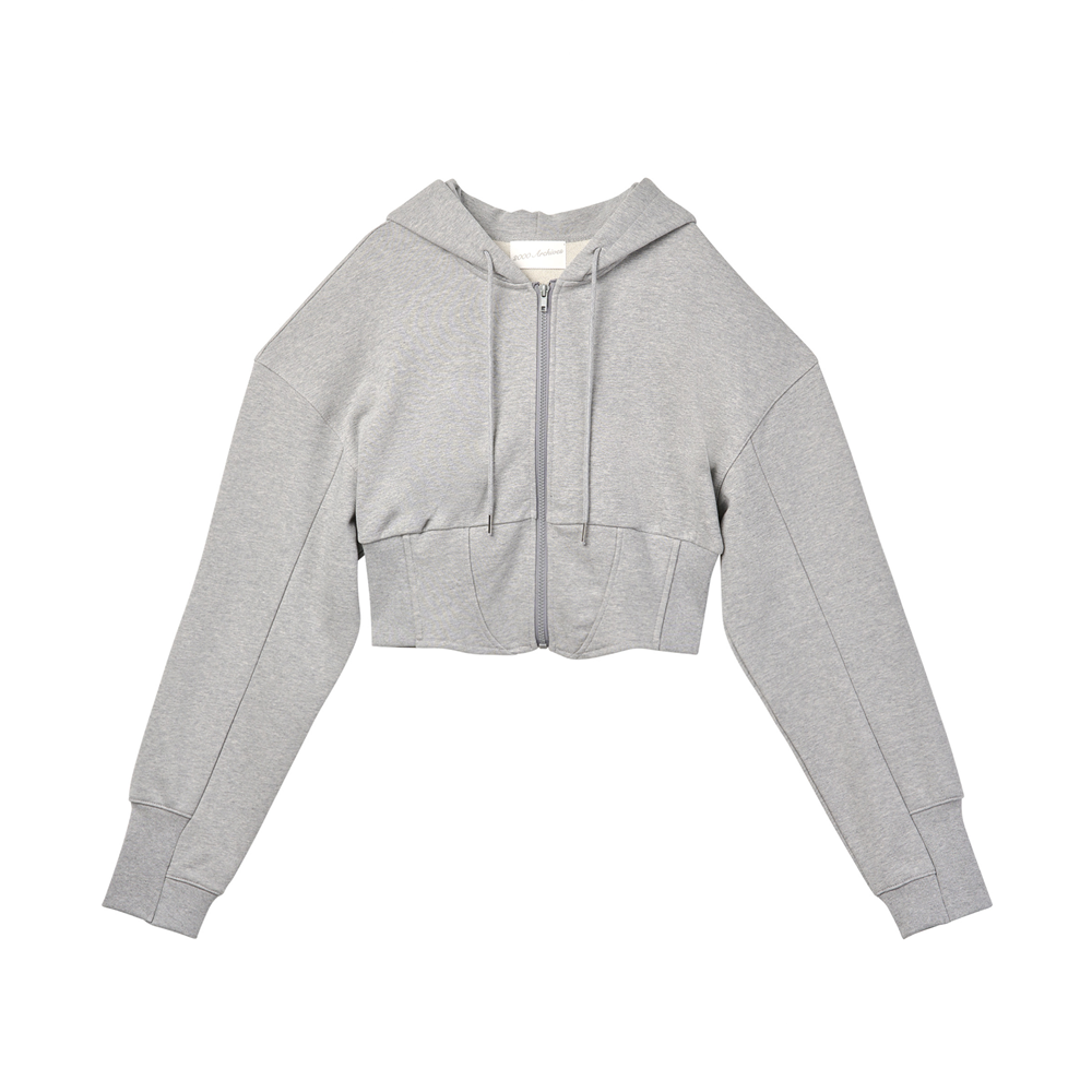 トップス 2000Archives CORSET JERSEY HOODIE CORSET JERSEY HOODIE (BLACK) - 2000 Archives