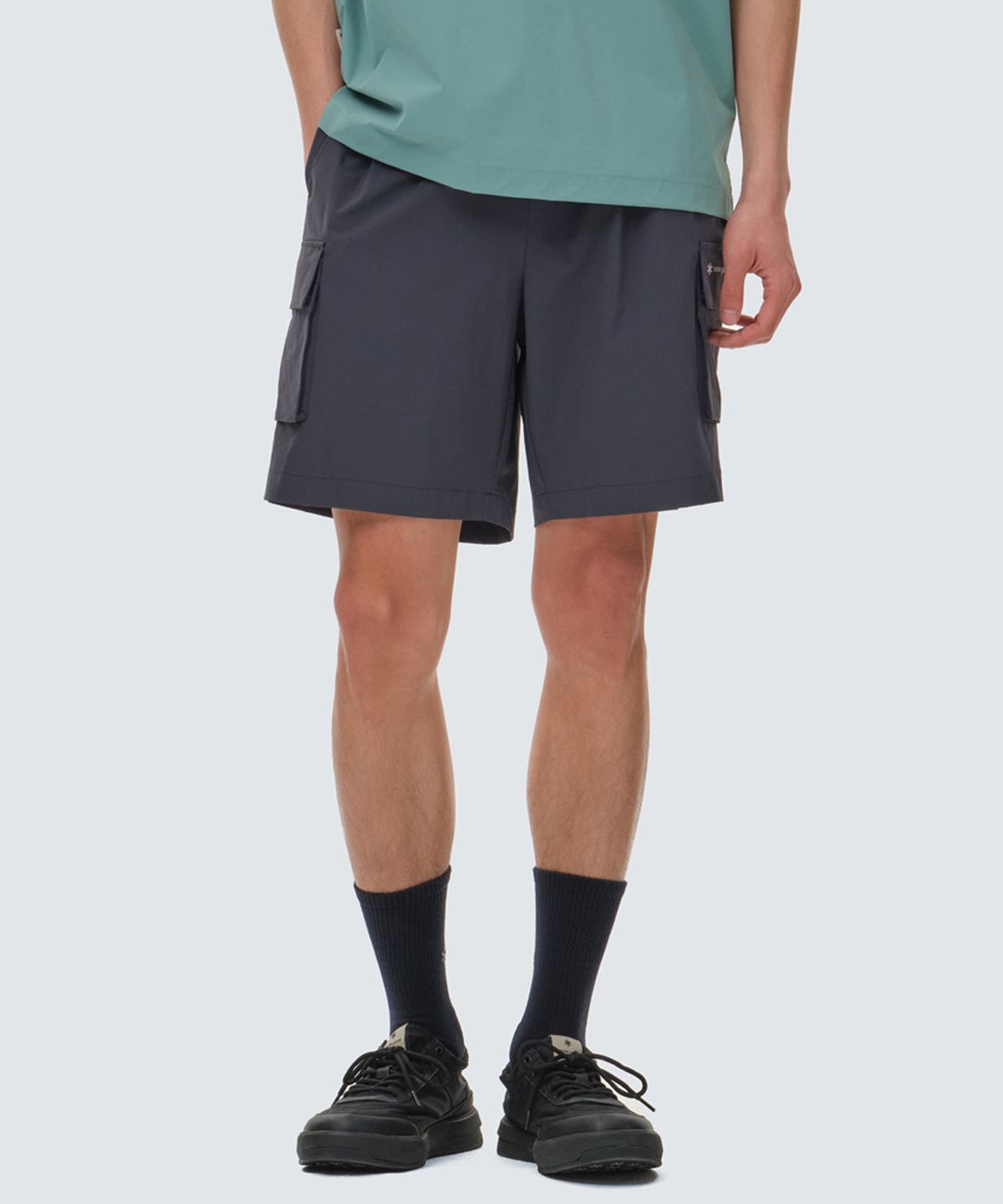 스노우피크 어패럴(SNOWPEAK APPAREL) 씬테크 우븐 카고 반바지 Charcoal Navy (S24MUSHP62)