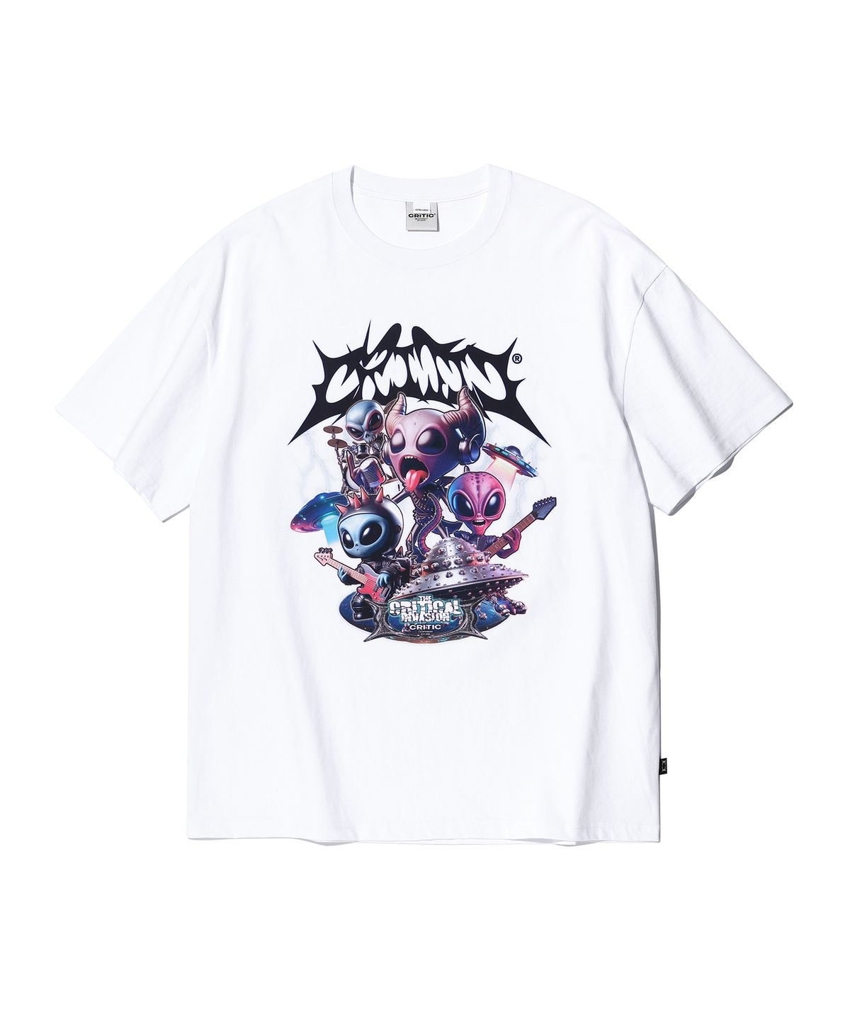 크리틱(CRITIC) ALIEN INVASION BAND T-SHIRTS WHITE