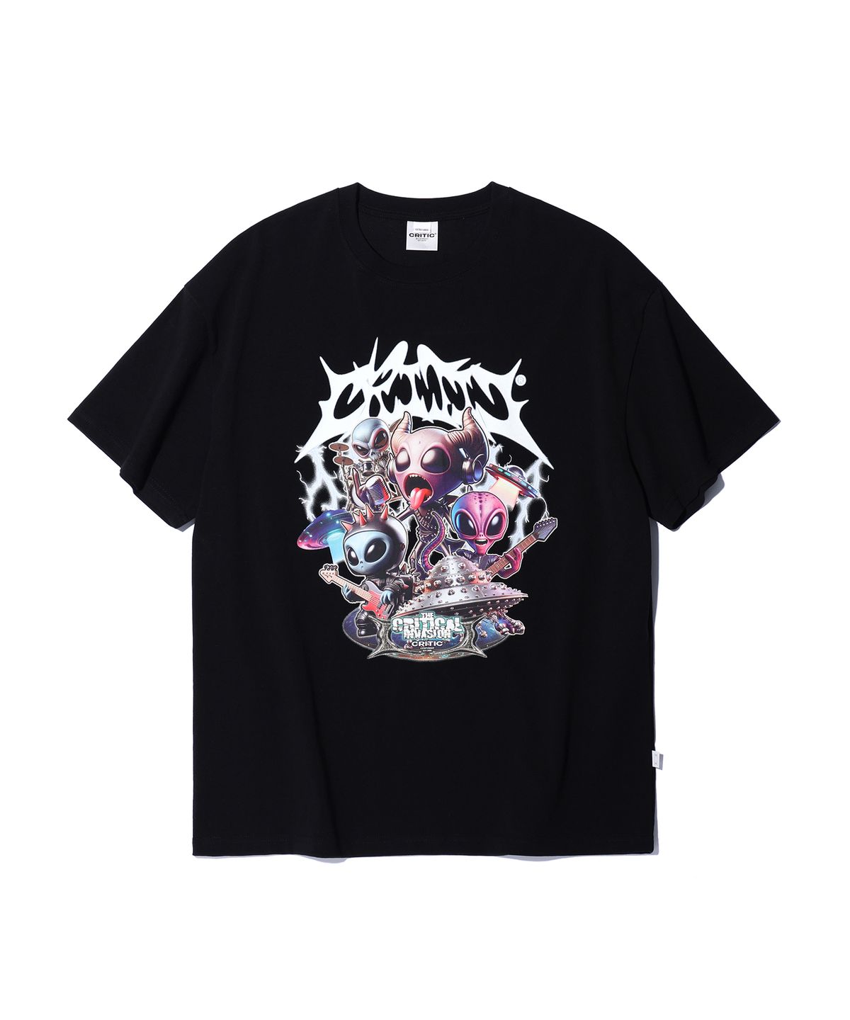 크리틱(CRITIC) ALIEN INVASION BAND T-SHIRTS BLACK