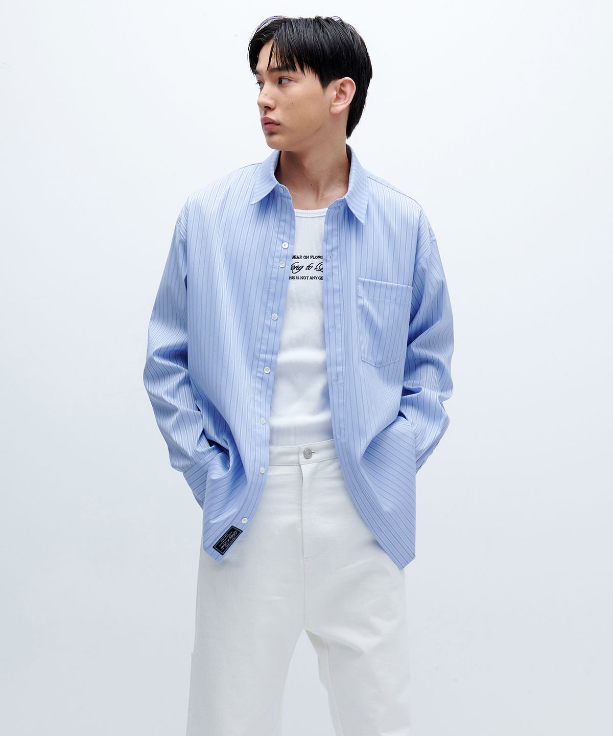 애니타임로릭(ANYTIME LOREAK) POPPY ST SHIRT-BLUE