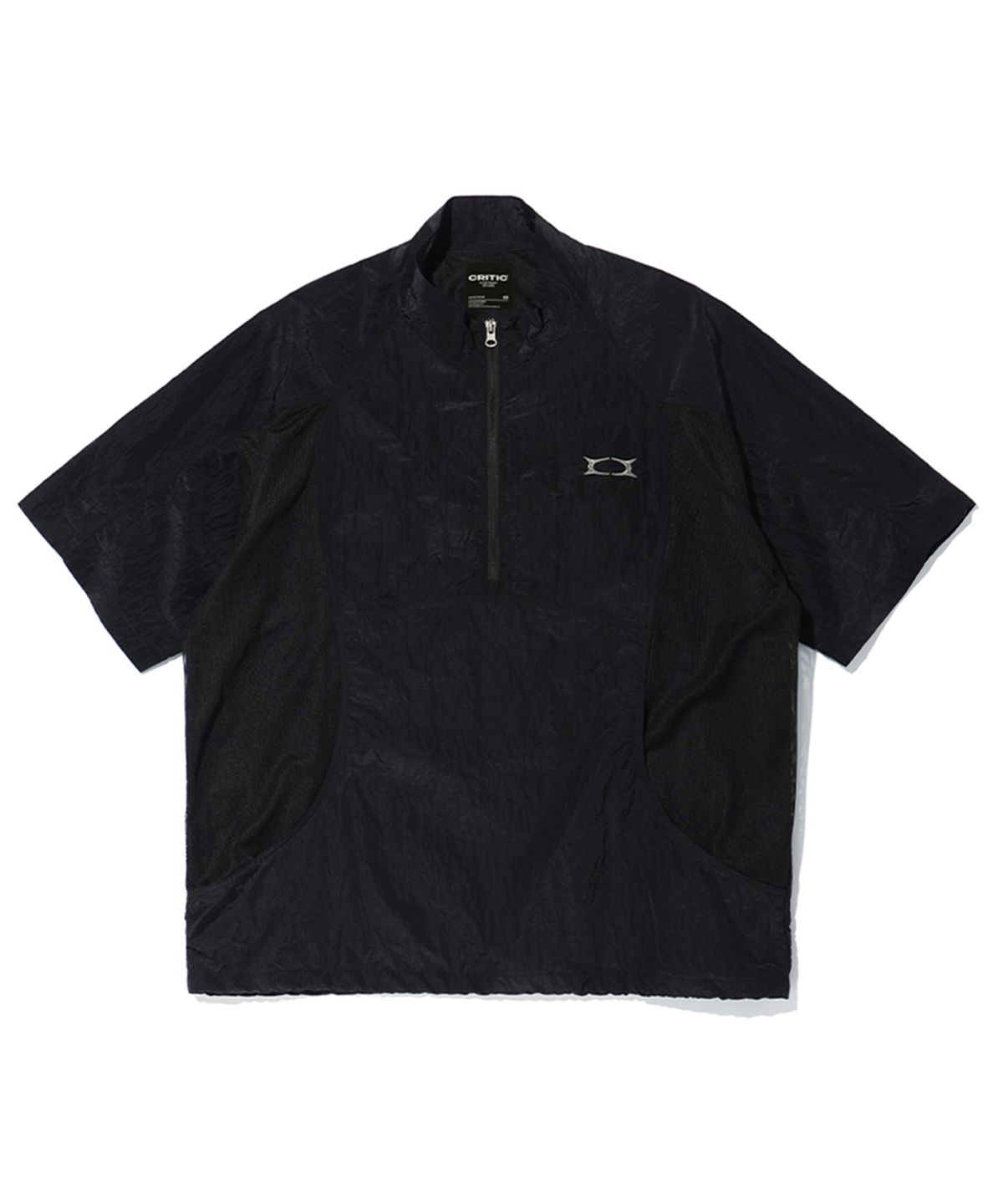 크리틱(CRITIC) HALF ZIP WOVEN ANORAK BLACK