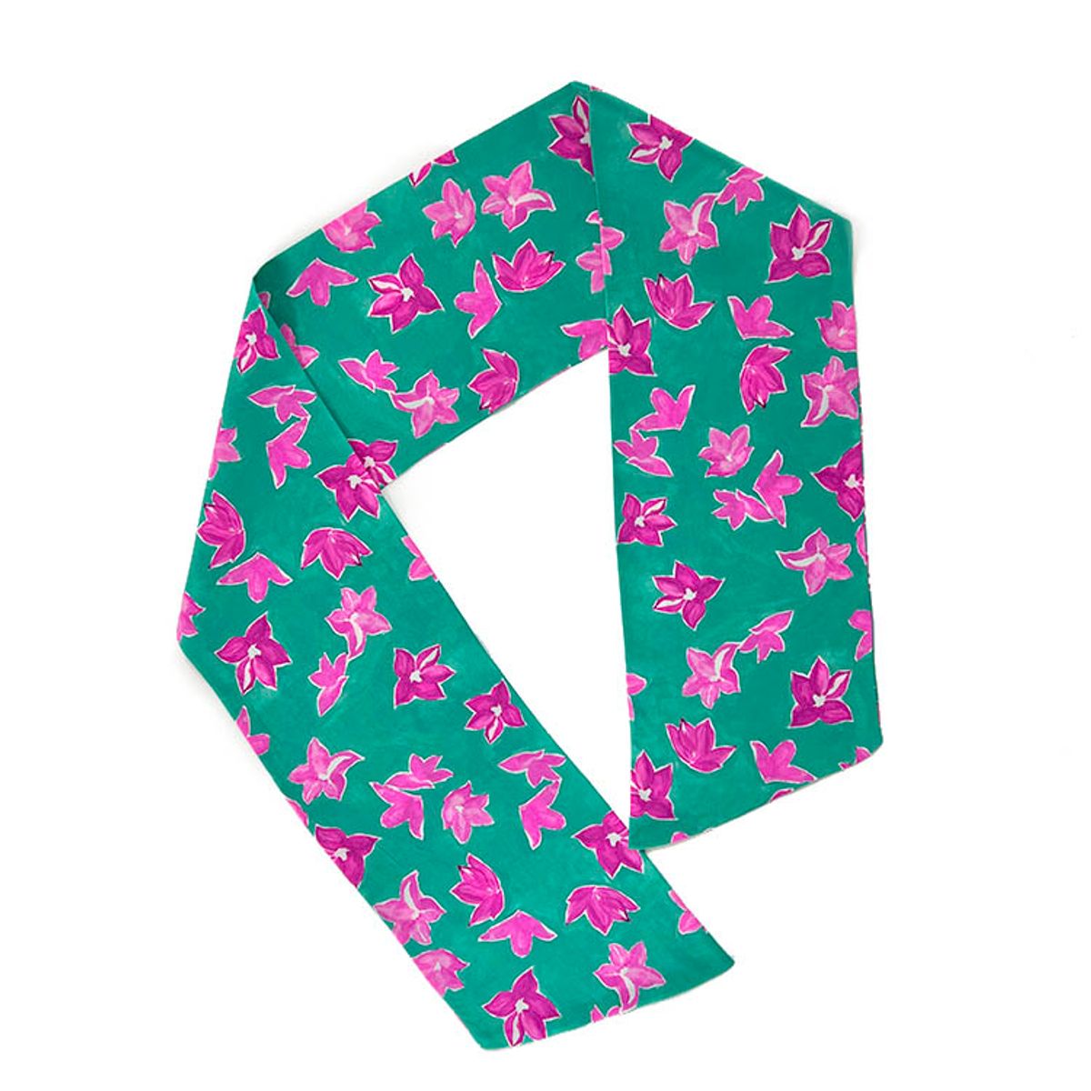 마레트라(MARAETHRA) Flora Wide Silk Tie Scarf 플로라 와이드 실크 타이 스카프