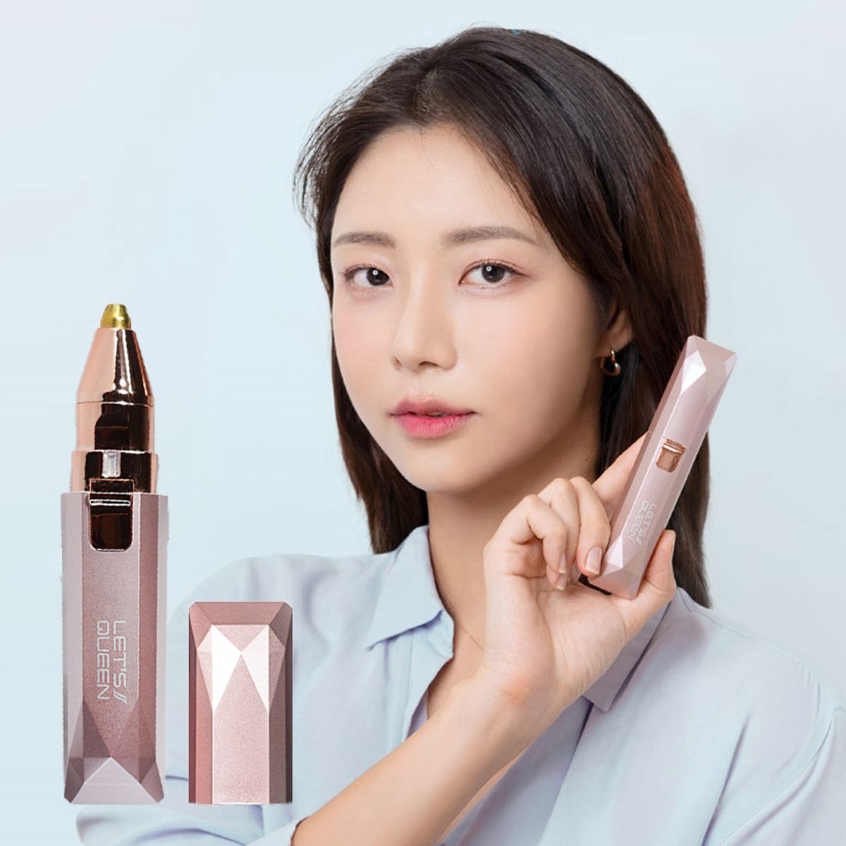 레츠퀸(LETSQUEEN) 고성능 카본스틸 전동 눈썹정리기 ET100
