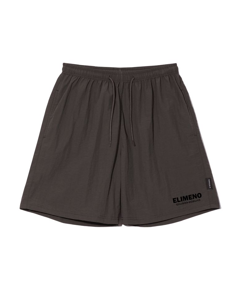 EL 베이직 로고 타슬란 쇼츠 반바지 차콜