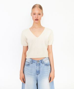 TWO WAY BOUCLE KNIT (ivory)