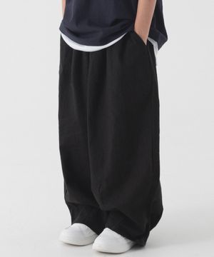 컴포터블 린넨 벌룬 팬츠 (블랙)