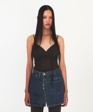 BACK STRAP SLEEVELESS KNIT (dark grey)