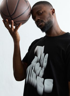 로스트 블러 티셔츠 AM1159 BK