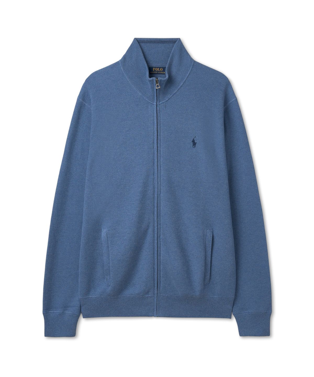 폴로 랄프 로렌(POLO RALPH LAUREN) 풀 지퍼 코튼 스웨터 - 블루