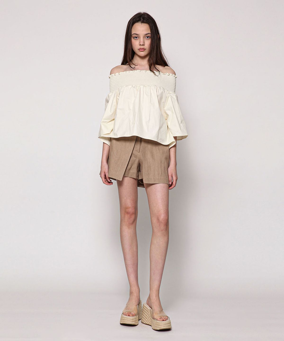 세컨드 아르무아(02ARMOIRE) Evelyn Top _ Cream
