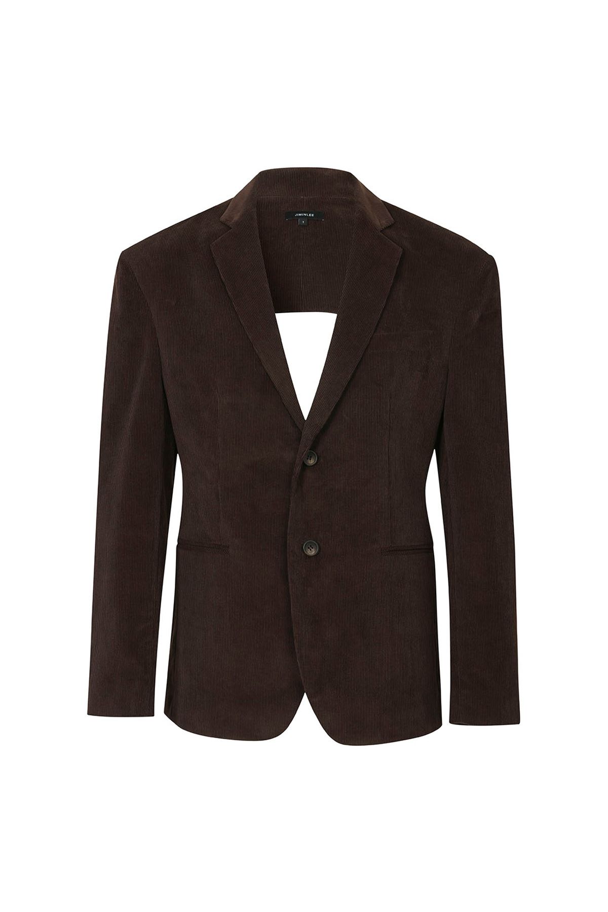 지민리(JIMINLEE) BACK CUT-OUT CORDUROY JACKET 백 컷 아웃 골덴 자켓 브라운