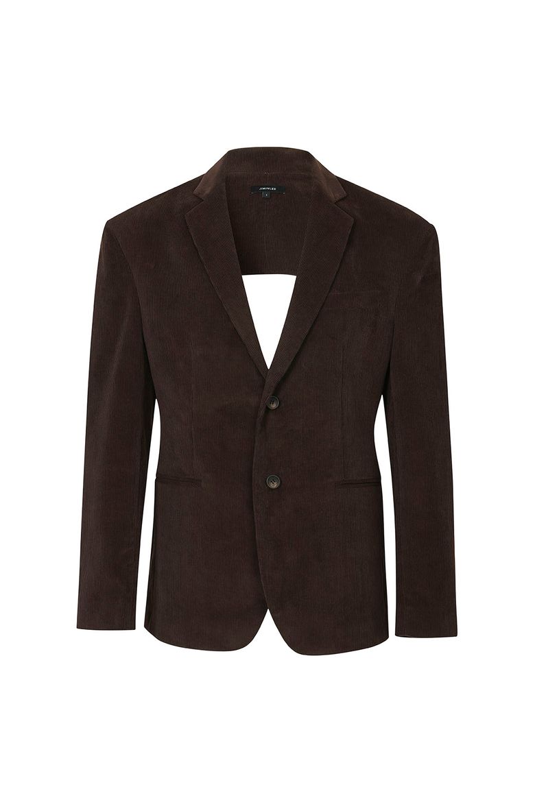 BACK CUT-OUT CORDUROY JACKET 백 컷 아웃 골덴 자켓 브라운
