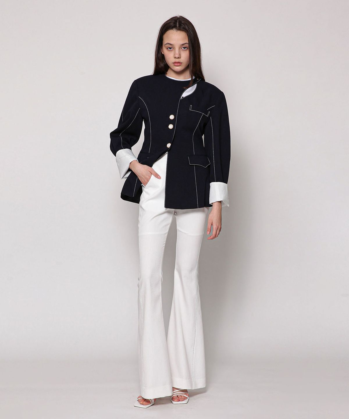 세컨드 아르무아(02ARMOIRE) Sloane Jacket _ Navy
